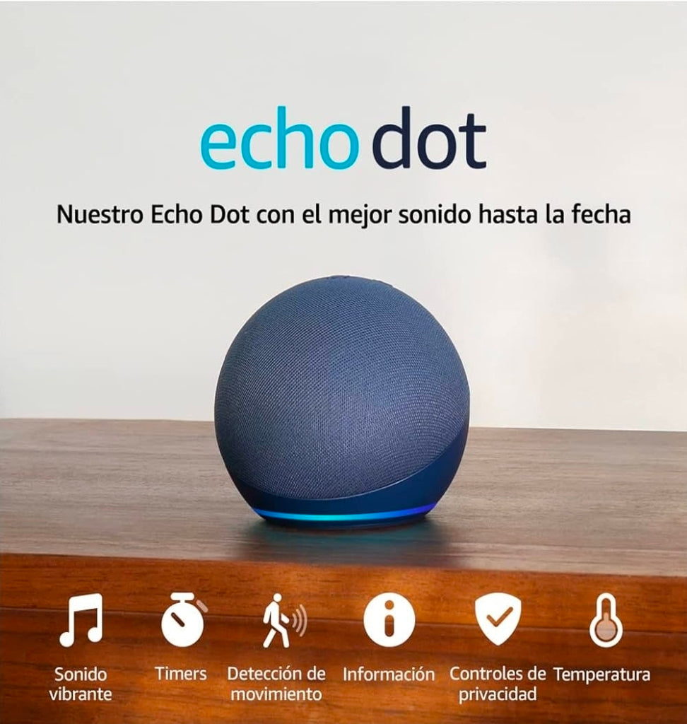 Echo Dot 5ª Gen | Alexa Inteligente y Sonido Potente