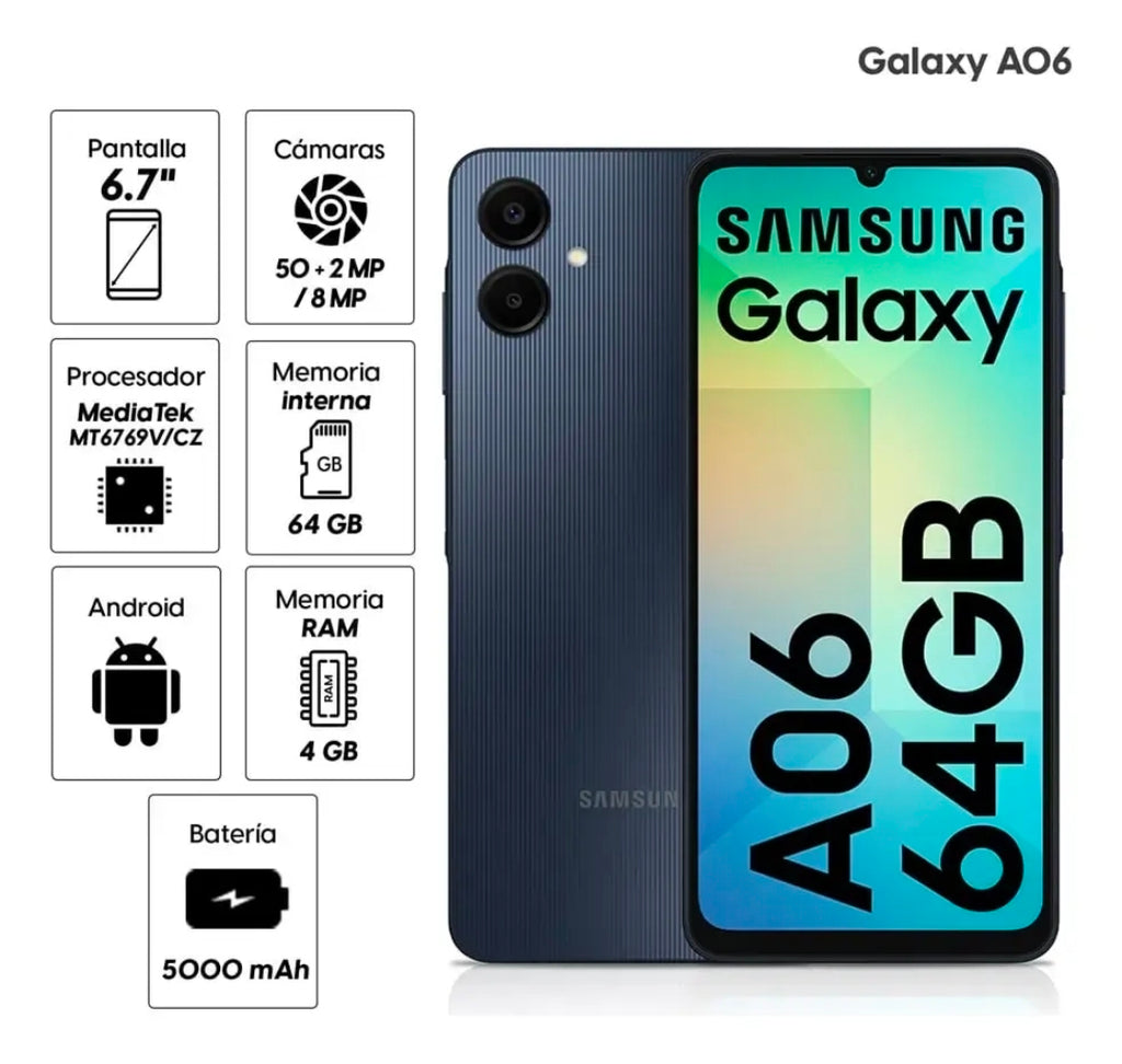 Samsung Galaxy A06 64GB + 4GB RAM Black